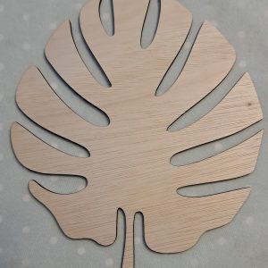 עלה מונסטרה עץ לצביעה קוטר 47/38 ס״מ חיתוך לייזר לצביעה או תלייה על קיר